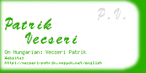 patrik vecseri business card